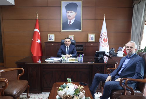 Vali Osman Hacıbektaşoğlu, Kdz. Ereğli Ticaret ve Sanayi Odası Başkanı Arslan Keleş’i Kabul Etti