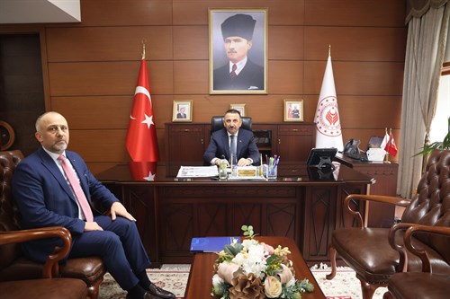 Vali Osman Hacıbektaşoğlu, Zonguldak Ticaret ve Sanayi Odası Başkanı Metin Demir’i Kabul Etti